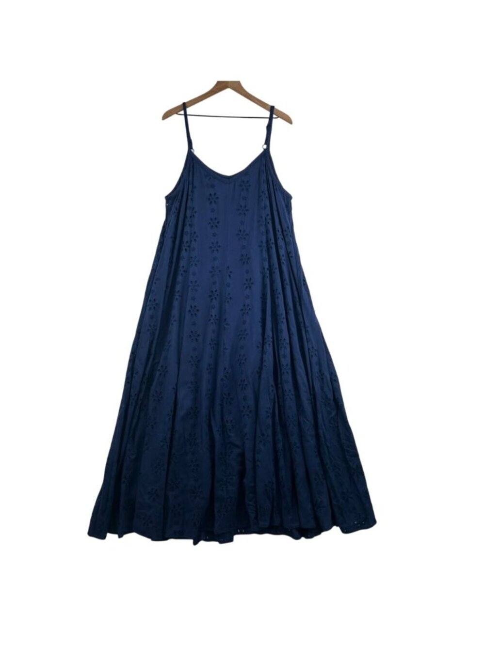 Torrid Maxi Challis Trapeze Dress Women's Size 2 Medieval Blue Embroidered NWT - Picture 5 of 16